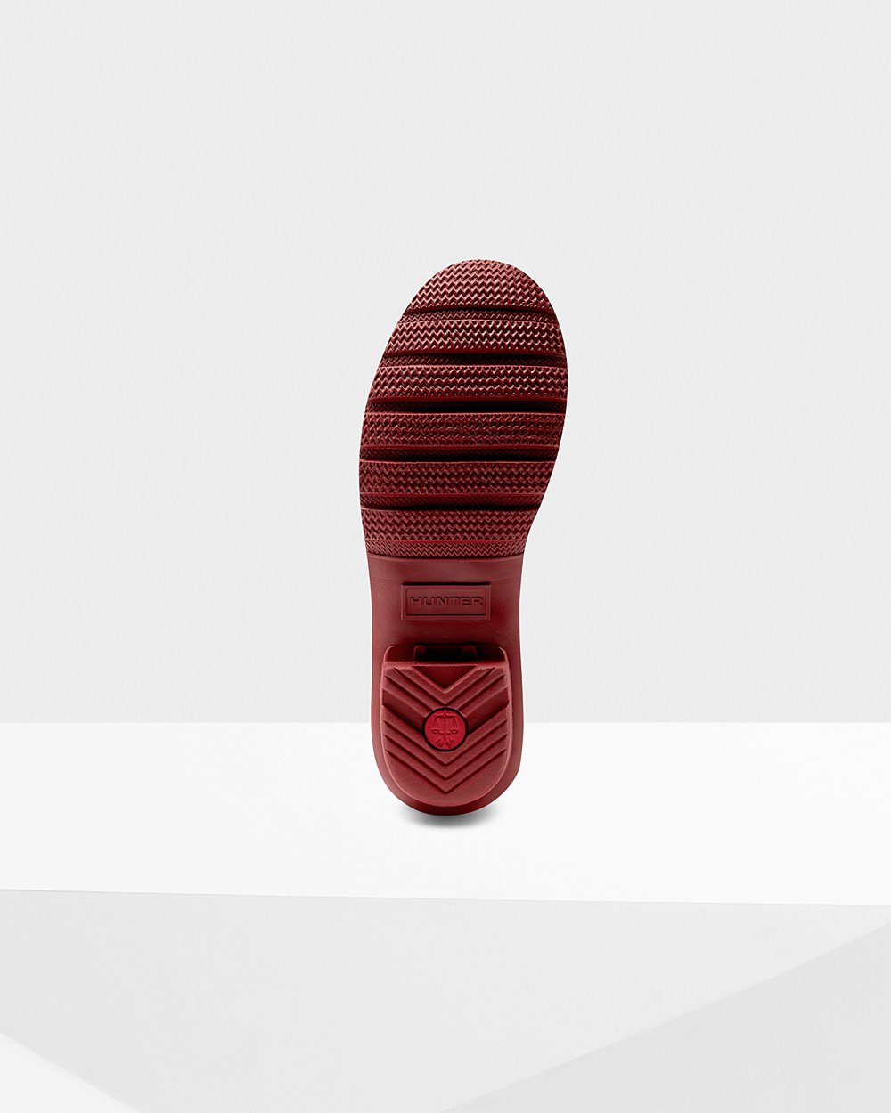 Botas De Cortas Hunter Mujer Gris Rojas Original Exploded Logo 926714-ZRV